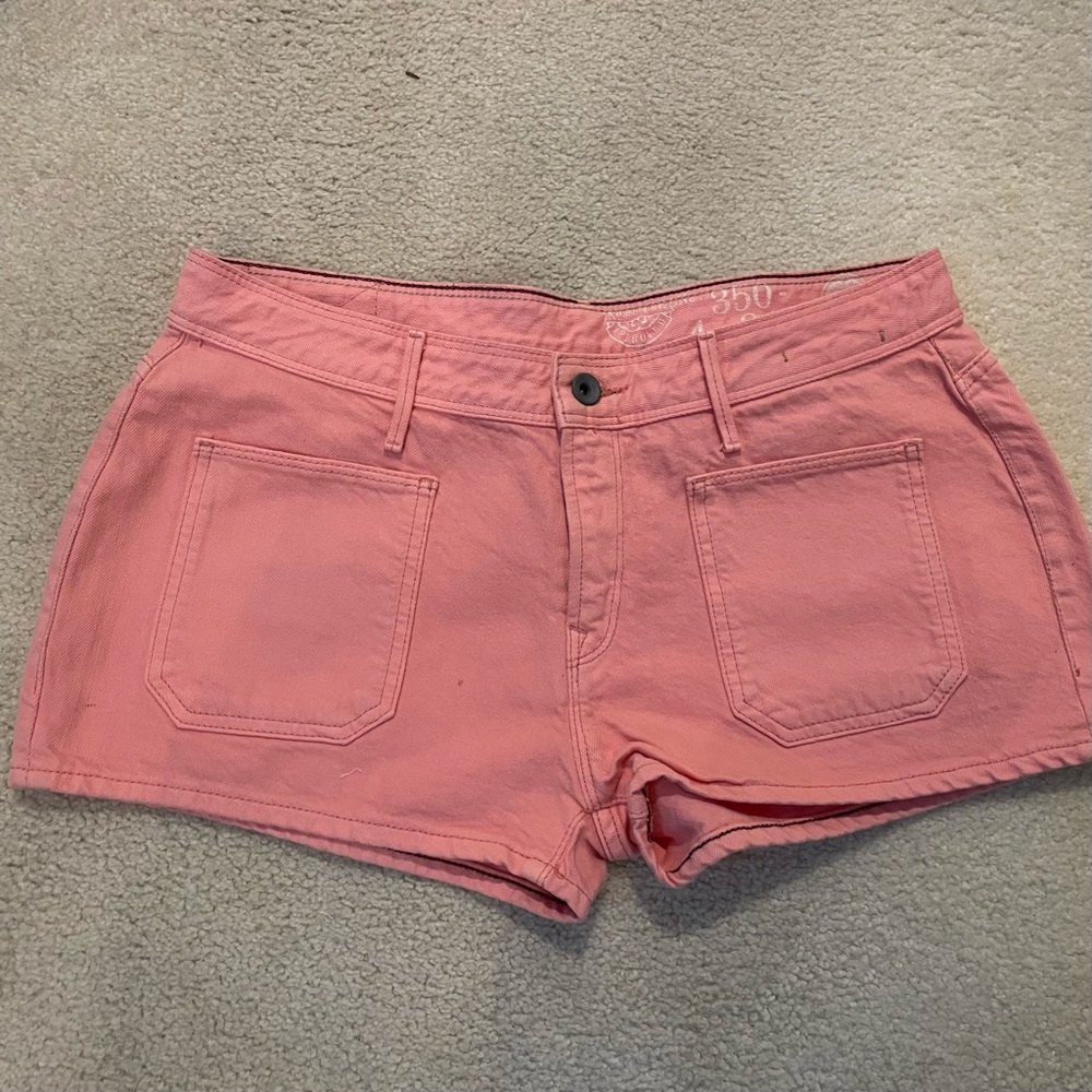 JACK WILLS PEACH COTTON JEAN SHORTS S/30